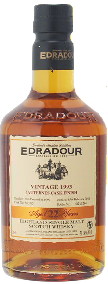 エドラダワー ソーテルヌ カスク フィニッシュ 22年 - ウイスキーの日